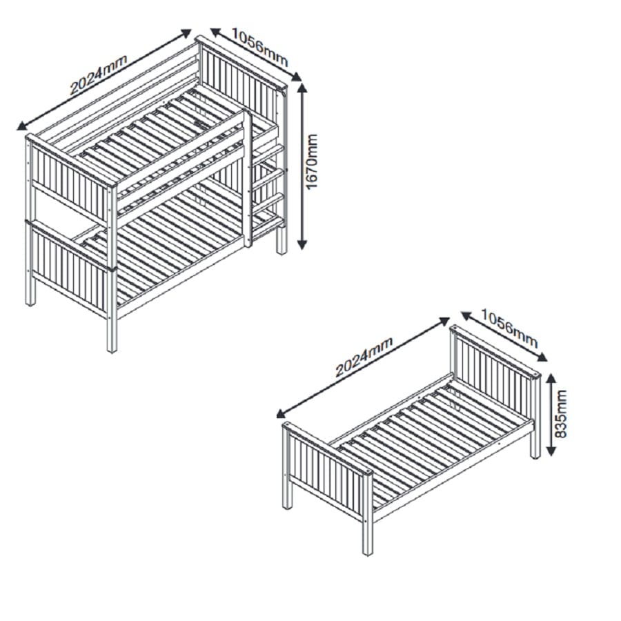 Maine Bunk Bed - Surf White - Image 9
