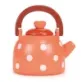 This Mentari Toys Dotty Kettle, is a charming wooden toy that would be ideal for tea time fun, featuring a handle for pouring and a removable lid.