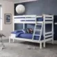 Merlin Triple Sleeper Bunk in White, combines style and functionality in a sturdy bunk bed that accommodates 3 people.