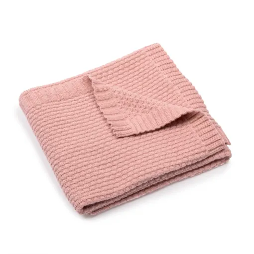 Moulin Roty Apres La Pluie Pink Knitted Blanket / Wool Blend - Image 4