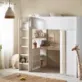 Ocean Highsleeper features a practical desk which provides a dedicated workspace for homework or creative endeavours, with three convenient pull-out storage drawers that prevent cluttering and keeps essential items within arms reach.