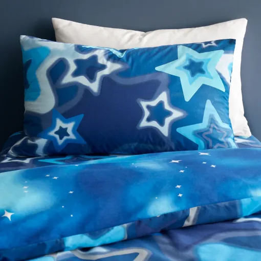 Ombre Stars Blue Single Duvet Cover 3