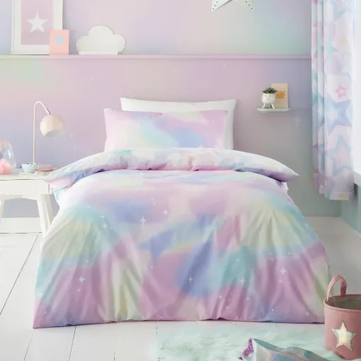 Ombre Stars White Single Duvet Cover 2
