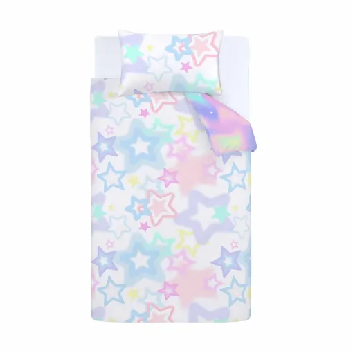 Ombre Stars White Single Duvet Cover 6