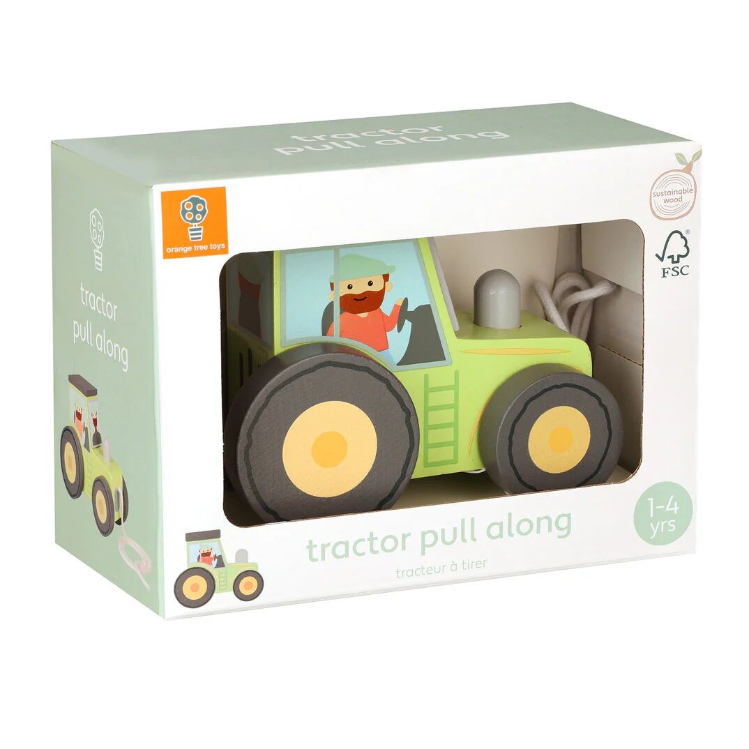 Orange Tree Pull Along Tractor 1