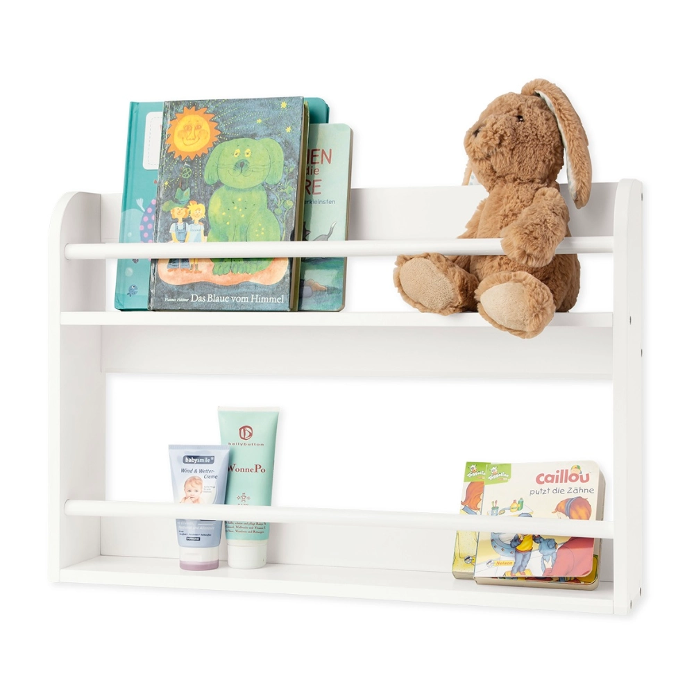 This Pinolino Childrens Wall Bookshelf is an ideal way to create extra storage space for books, toys and teddies in a child's rooms room