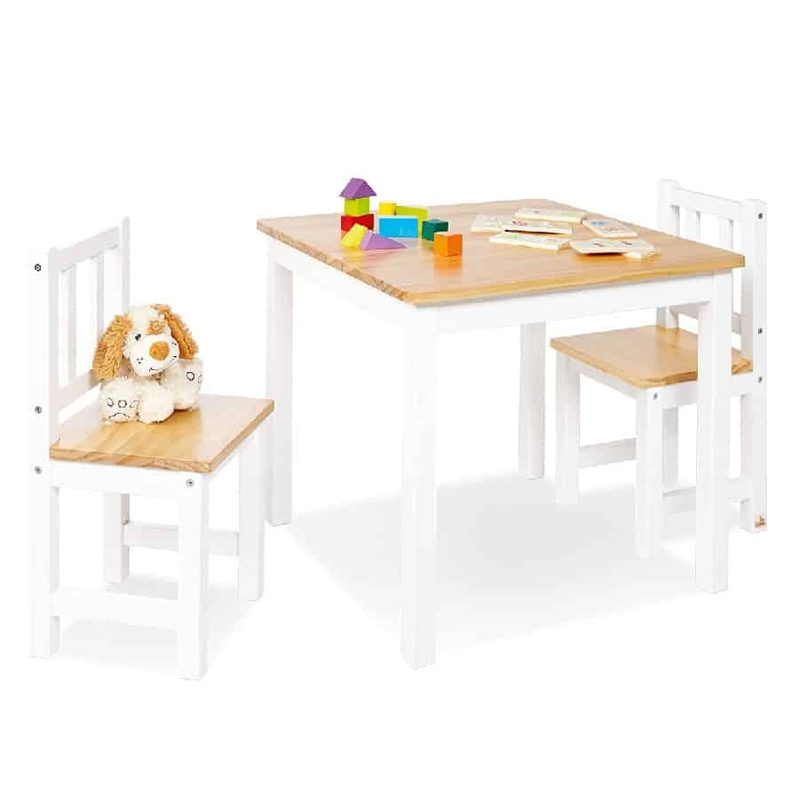 Pinolino Table And Chairs Fenna White / Natural