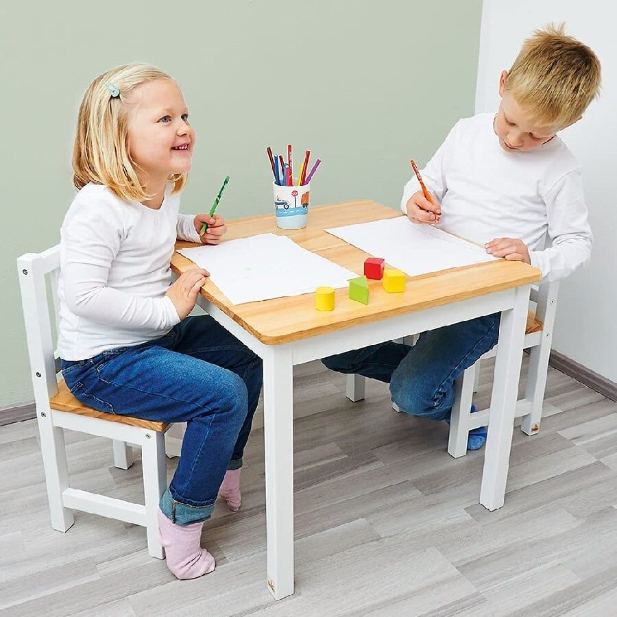 Pinolino Table And Chairs Fenna White / Natural - Image 4
