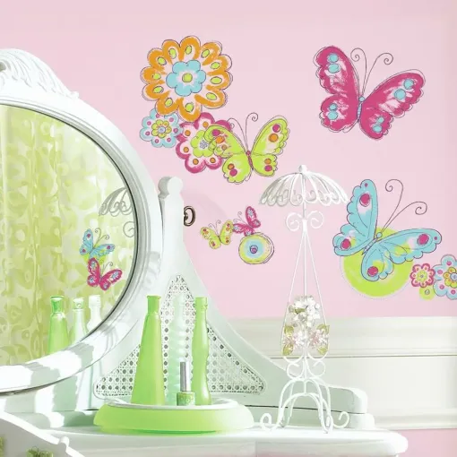 RoomMates Brushwork Butterfly Wall Stickers 2 1