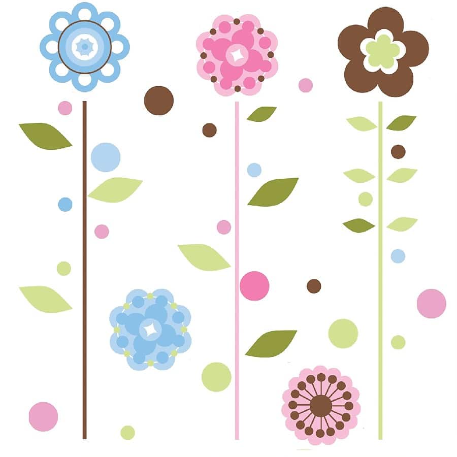RoomMates Growing Flowers Peel & Stick Giant Wall Decals are cool, sophisticated and fun! perfect for nurseries, bedrooms, or playrooms.