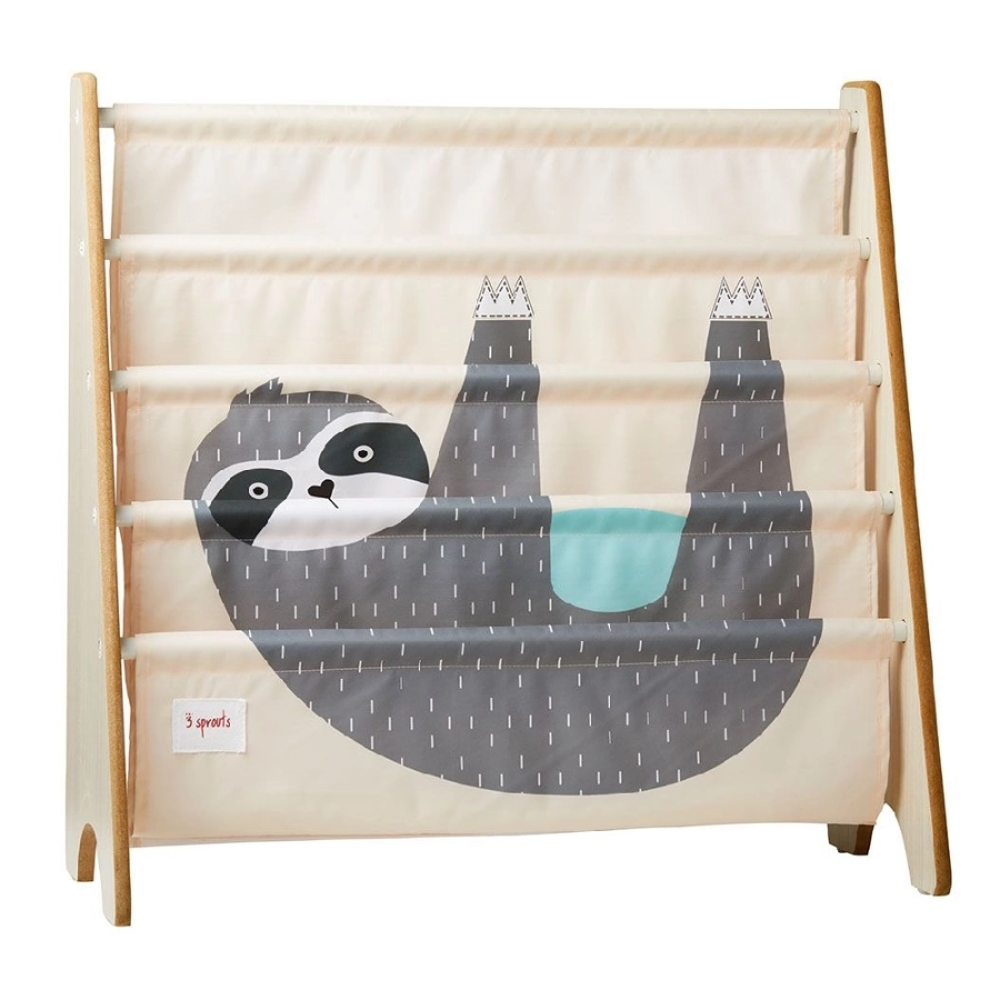 This fun but very practical Sloth Book Rack is a super chic canvas bookshelf that is perfect for young readers. Place this book rack beside a beanbag