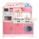 This Small Foot Gourmet Pink Children's Play Kitchen is a retro styled wooden play-set with Washing Machine, Cooker, Sink, Microwave and lots of accessories.