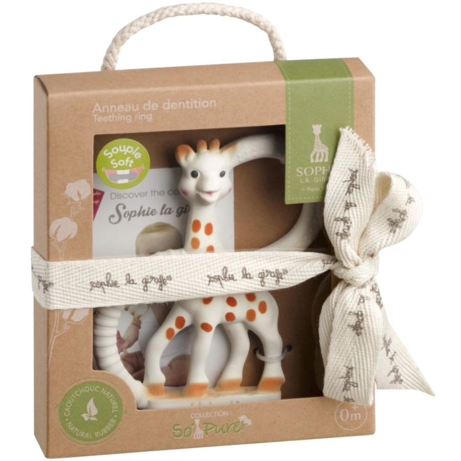 Sophie the Giraffe So Pure Teething Ring, is perfect for relieving baby during the difficult period of teething.