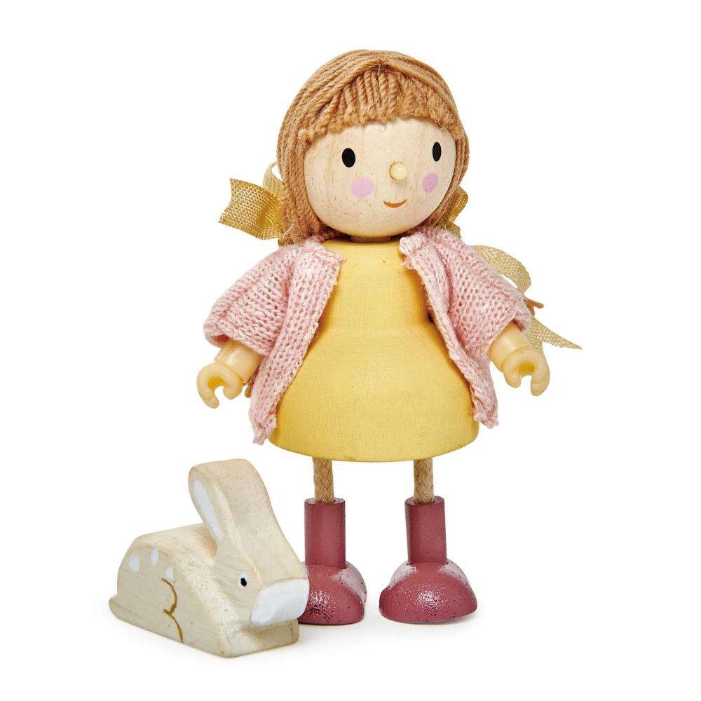 Tenderleaf Amy Goodwood loves to play with her Rabbit and her best friend Ayana, she is made from solid wood and can be posed