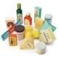 Tenderleaf Toys Supermarket Grocery Set, lets your little one get the weekly groceries with this 17 piece set of wooden food products