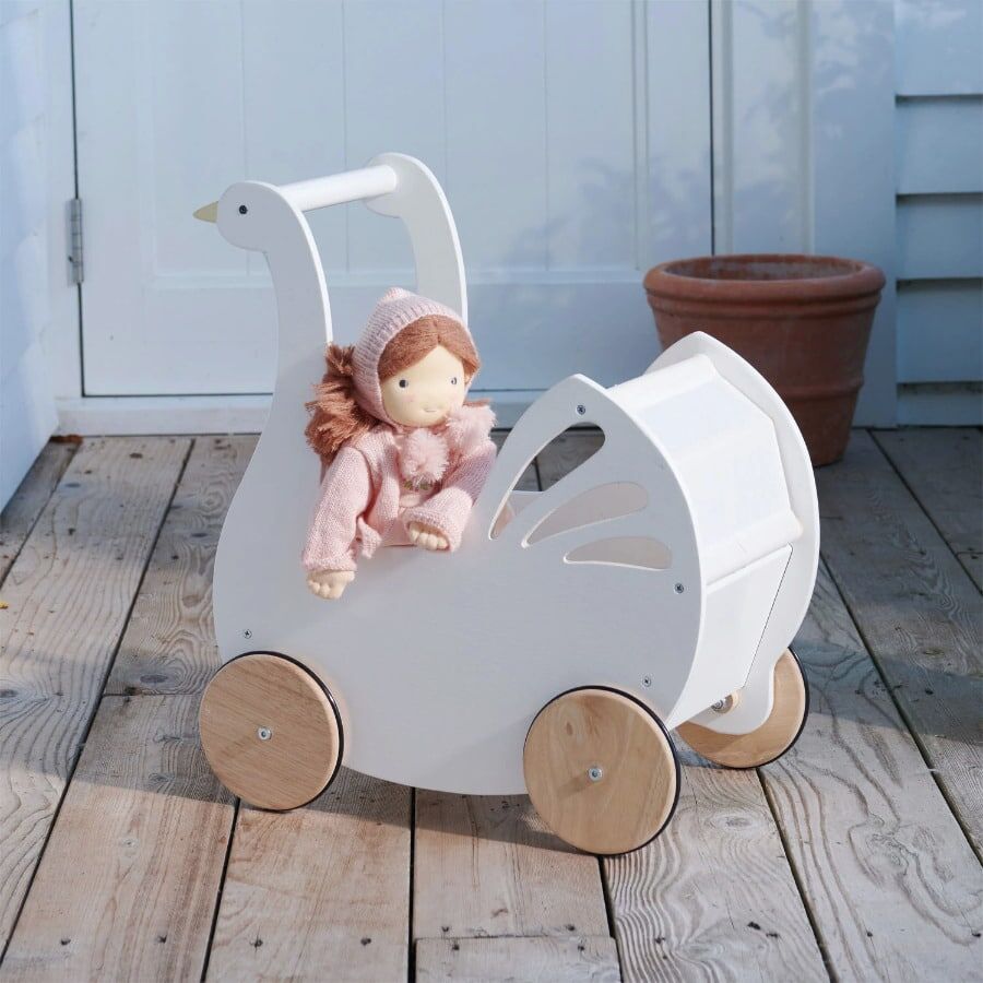 Tenderleaf Sweet Swan Dolls Pram - Image 2