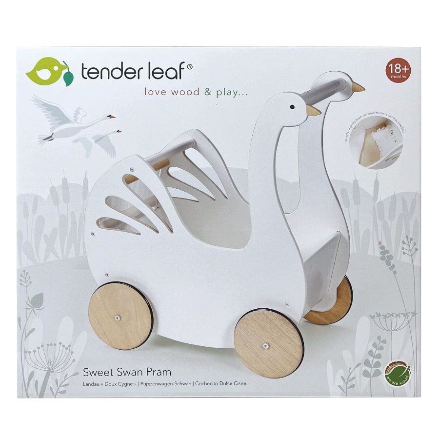 Tenderleaf Sweet Swan Dolls Pram - Image 6
