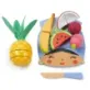 This Tender Leaf Toys Tropical Fruit Chopping Board is an exotic wooden cutting board with lots of fruity play food to chop up.