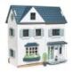 Tenderleaf Dovetail Dollhouse, is a large spacious and ultra-stylish, traditional 1:12 scale wooden doll house with six rooms laid out over three levels, ready to be furnished.