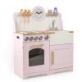 This Country Play Kitchen by Tidlo is a classically styled, wooden kids kitchen, in a pretty soft pink colour that beautifully made to endure many years of enjoyable play.