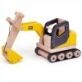 This durable, detailed wooden toy Digger by Tidlo can swivel 360 degrees allowing the fully functional, scoop to get stuck into digging in any direction!