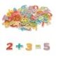 Tidlo Magnetic Numbers are brightly coloured numbers and symbols crafted from wood with magnetic backs, ideal for use with the any of our wooden Easels, or on the fridge!