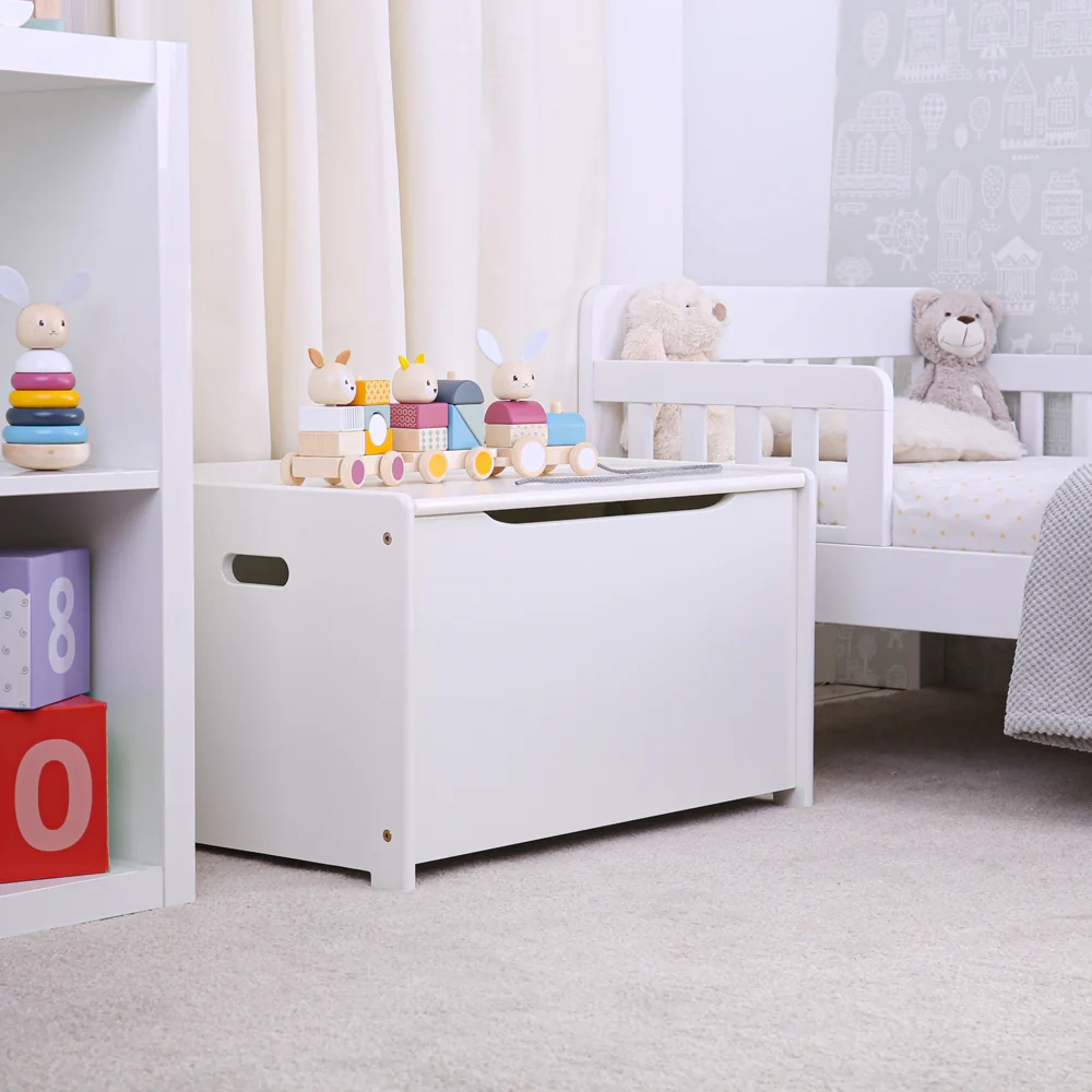 Tidlo Wooden Toychest White 3