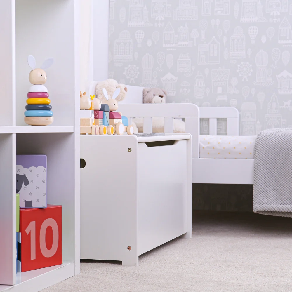 Tidlo Wooden Toychest White 5