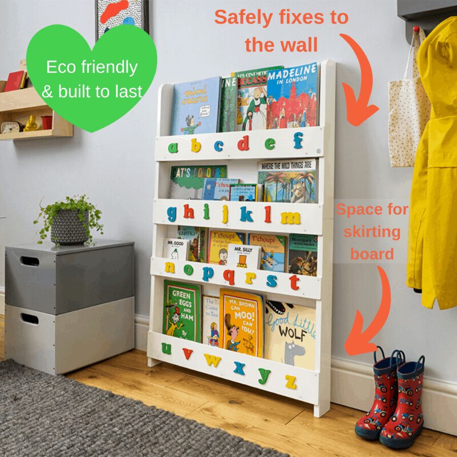 Tidy Books Alphabet Bookcase - White - Image 5