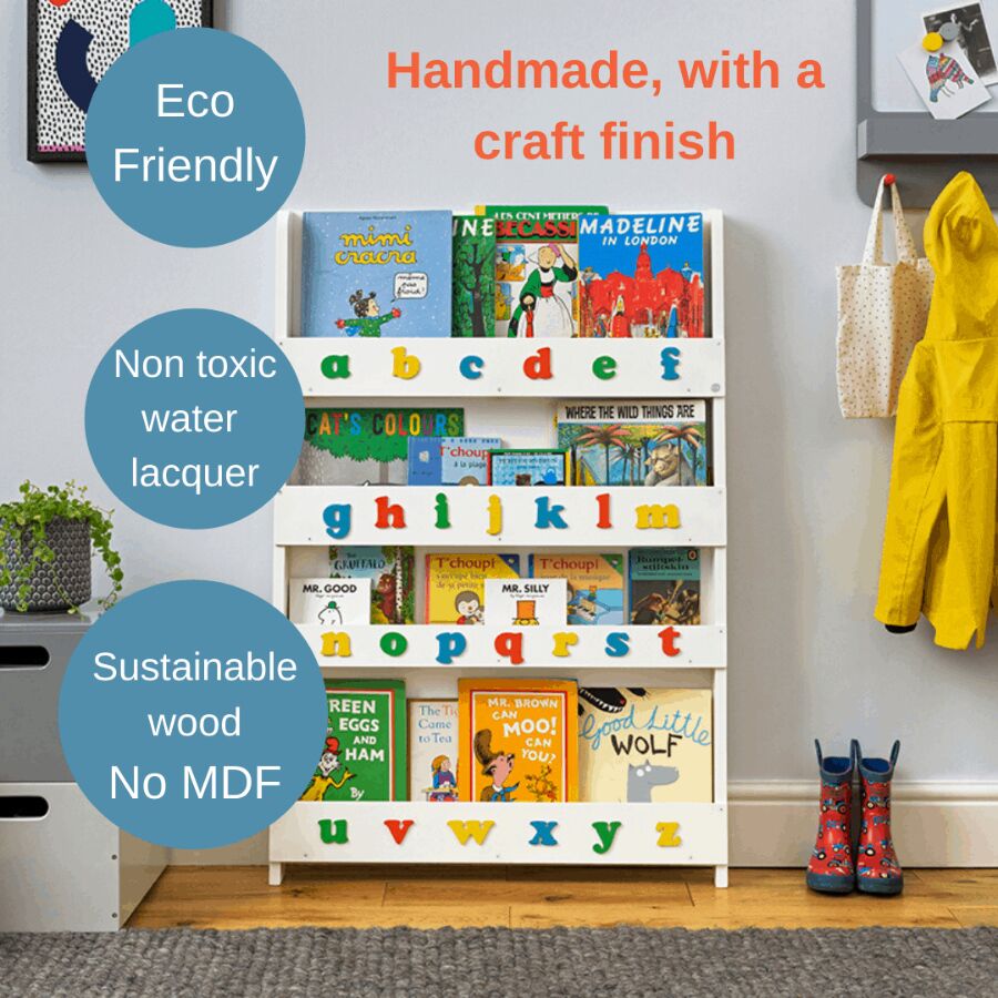 Tidy Books Alphabet Bookcase - White - Image 4