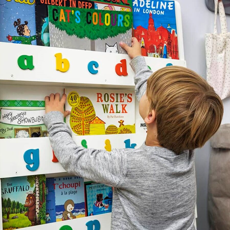 Tidy Books Alphabet Bookcase - White - Image 3