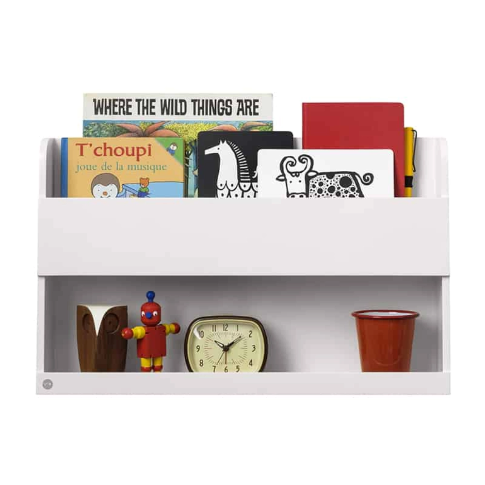 Tidy Books Bunk Bed Buddy is a great wall mounted storage unit that will keep bedtime books and drinks safe and available to your child.