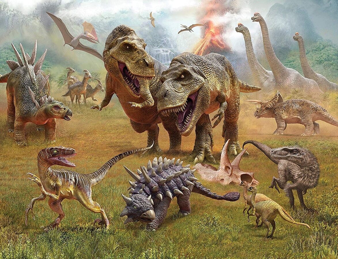 Walltastic Dinosaur Kids Wall Mural, features a striking and spectacular wall mural designed to transform bedrooms and playrooms,