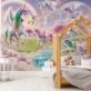 Walltastic Magical Unicorn Wall Mural, will help to create a magical room for your child with this stunningly beautiful Kids Wall Mural, featuring 8 of the most colourful and beautiful unicorns, Jewels, Rainbows, Butterflies and Flowers.