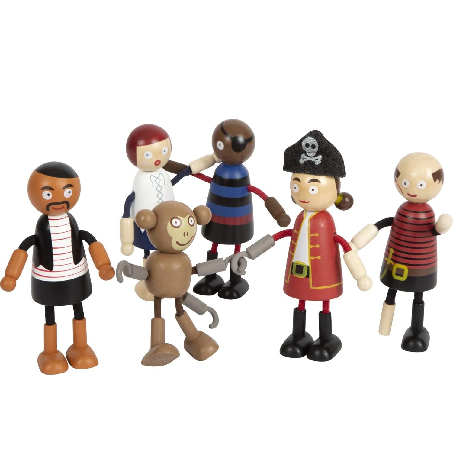 Wooden Pirate Bending Dolls 1