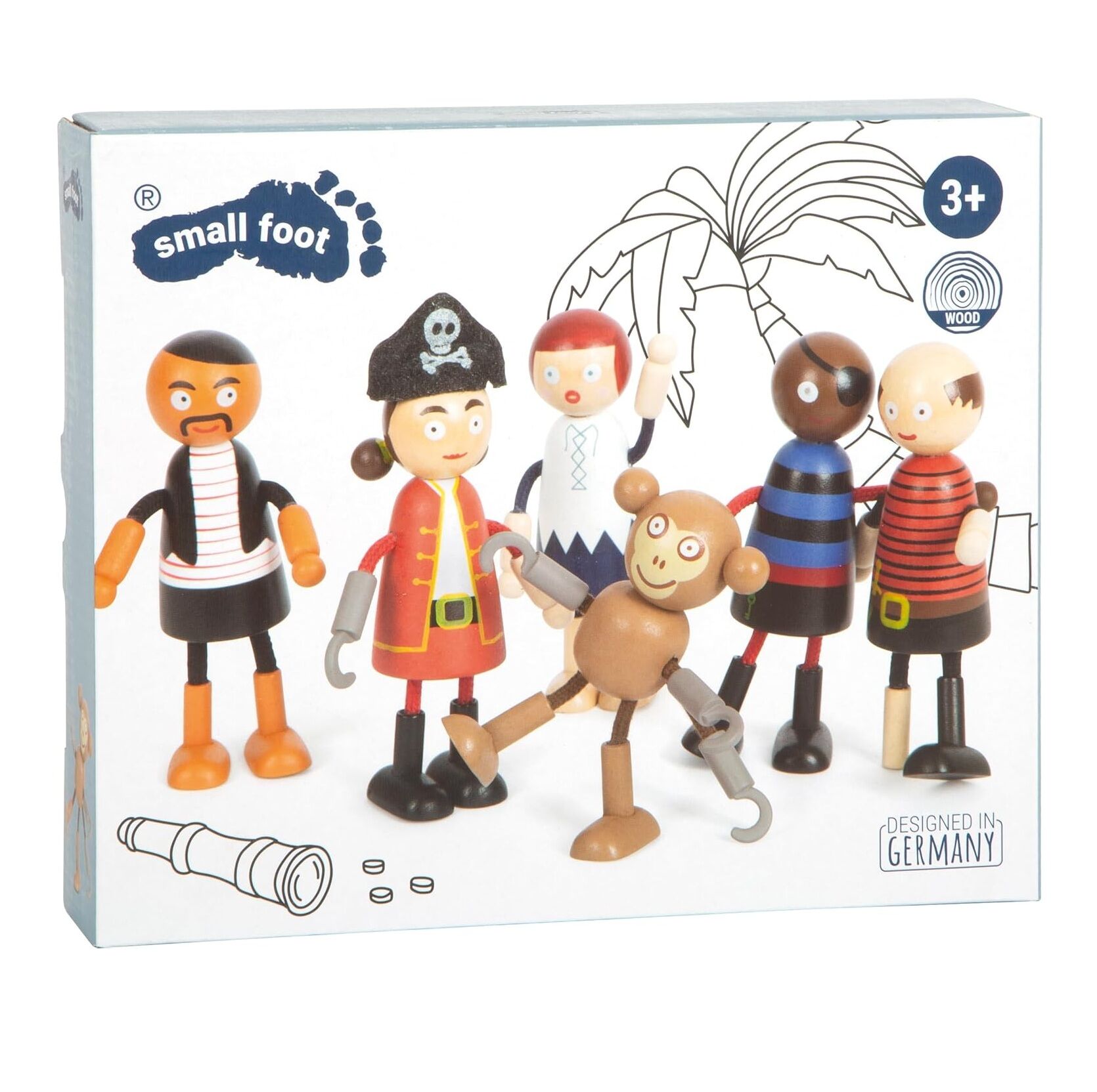 Wooden Pirate Bending Dolls 2