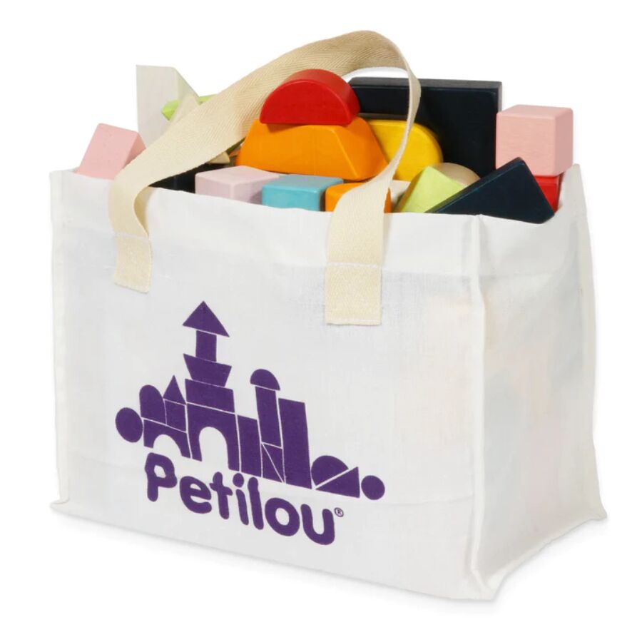 Le Toy Van Building Blocks & Cotton Bag - Image 2