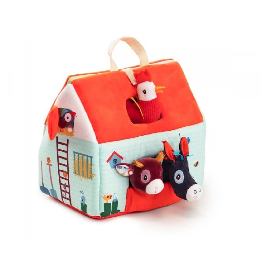Lilliputiens My First Farm is a little soft toy farmhouse that can be carried anywhere thanks to its handle, complete with a Farmer & animals