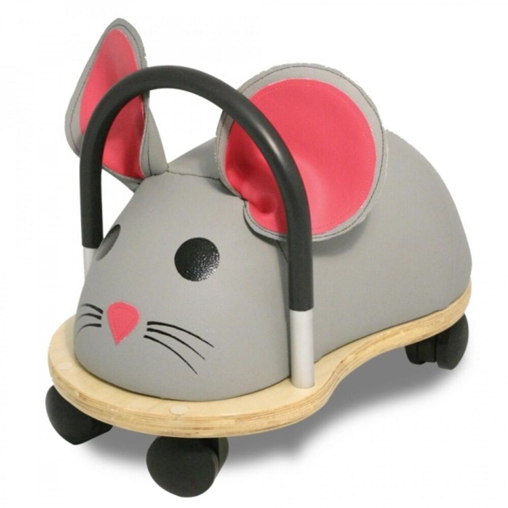 Wheelybug Mouse ride on wooden toy with unlimited directional movement can go backwards, forwards, sideways, round and round
